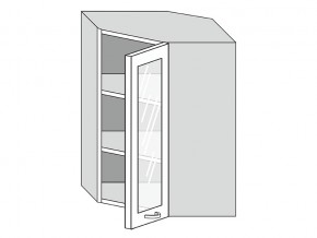19.60.3у Шкаф настенный (h=913) угловой на 600мм со стекл. дверцей в Пласте - plast.magazinmebel.ru | фото