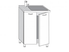 2.60.2мн Шкаф-стол на 600мм под накладную мойку с 2-мя дверцами в Пласте - plast.magazinmebel.ru | фото