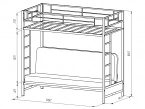 Двухъярусная кровать с диваном Мадлен белая-пифагор в Пласте - plast.magazinmebel.ru | фото - изображение 2