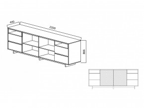 Комодино Moderno-2200 Ф4 в Пласте - plast.magazinmebel.ru | фото - изображение 4