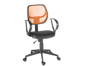 Кресло компьютерное Флеш Рондо черный/оранжевый в Пласте - plast.magazinmebel.ru | фото