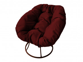 Кресло Пончик без ротанга бордовая подушка в Пласте - plast.magazinmebel.ru | фото