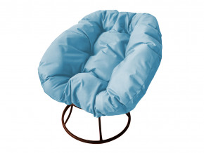Кресло Пончик без ротанга голубая подушка в Пласте - plast.magazinmebel.ru | фото