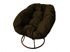 Кресло Пончик без ротанга коричневая подушка в Пласте - plast.magazinmebel.ru | фото