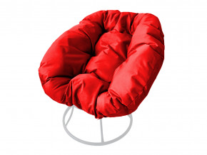 Кресло Пончик без ротанга красная подушка в Пласте - plast.magazinmebel.ru | фото