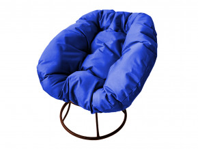 Кресло Пончик без ротанга синяя подушка в Пласте - plast.magazinmebel.ru | фото