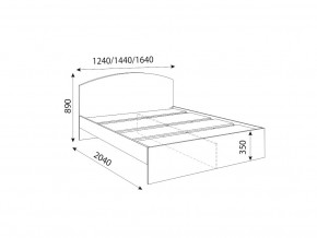 Кровать 1600R Осло модуль М10 с настилами Лайт Цемент светлый в Пласте - plast.magazinmebel.ru | фото - изображение 2