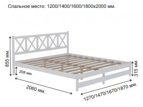 Кровать 2-х спальная Аист-8 Классика белый 1600х2000 мм в Пласте - plast.magazinmebel.ru | фото - изображение 2