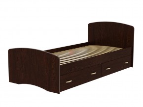 Кровать-6 одинарная с 2-мя ящиками 900*2000 венге в Пласте - plast.magazinmebel.ru | фото