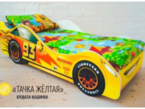 Кровать детская машина Тачка Желтая в Пласте - plast.magazinmebel.ru | фото