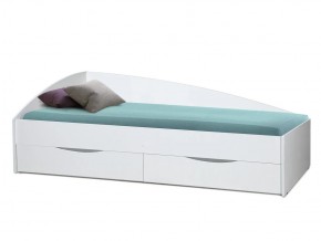 Кровать Фея-3 асимметричная 2000х900 белый в Пласте - plast.magazinmebel.ru | фото