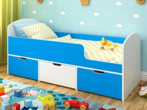 Кровать Малыш Мини Белое дерево-Голубой в Пласте - plast.magazinmebel.ru | фото
