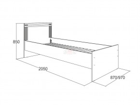 Кровать одинарная Ольга 18 900 в Пласте - plast.magazinmebel.ru | фото - изображение 2