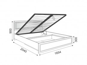 Кровать подъемная со спинкой Беатрис 11 Орех в Пласте - plast.magazinmebel.ru | фото - изображение 2