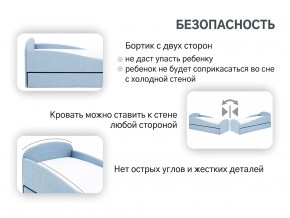 Кровать с ящиком Letmo небесный (рогожка) в Пласте - plast.magazinmebel.ru | фото - изображение 15