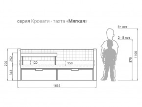 Кровать-тахта мягкая Svogen с ящиками и бортиком бежево-белый в Пласте - plast.magazinmebel.ru | фото - изображение 2