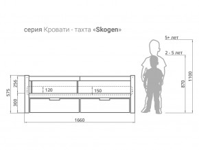 Кровать-тахта Svogen с ящиками и бортиком бежевый в Пласте - plast.magazinmebel.ru | фото - изображение 3