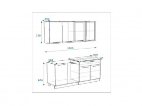 Кухонный гарнитур 5 Грецкий орех 1600 в Пласте - plast.magazinmebel.ru | фото - изображение 2