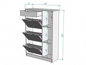 Обувница W44 в Пласте - plast.magazinmebel.ru | фото - изображение 3