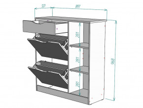 Обувница W72 в Пласте - plast.magazinmebel.ru | фото - изображение 3