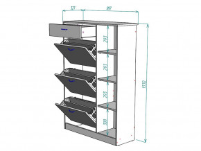 Обувница W80 в Пласте - plast.magazinmebel.ru | фото - изображение 3