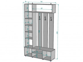 Прихожая с зеркалом V23_M в Пласте - plast.magazinmebel.ru | фото - изображение 3