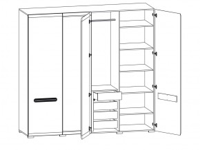 Шкаф 205-SZF2D2L/21/22 Ацтека белый в Пласте - plast.magazinmebel.ru | фото - изображение 2