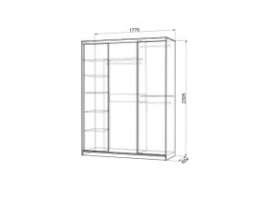 Шкаф-купе Бассо 2-600 с зеркалом дуб млечный/белый в Пласте - plast.magazinmebel.ru | фото - изображение 3