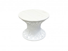 Стол Бонго мини диаметр 400 белый в Пласте - plast.magazinmebel.ru | фото