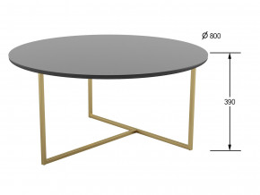 Стол журнальный Маджоре Glass черная Lacobel в Пласте - plast.magazinmebel.ru | фото - изображение 2