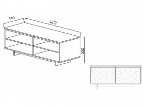 Тумба для ТВА Moderno-1200 Ф1 в Пласте - plast.magazinmebel.ru | фото - изображение 2