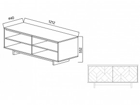 Тумба для ТВА Moderno-1200 Ф2 в Пласте - plast.magazinmebel.ru | фото - изображение 5