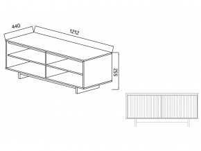 Тумба для ТВА Moderno-1200 Ф5 в Пласте - plast.magazinmebel.ru | фото - изображение 4