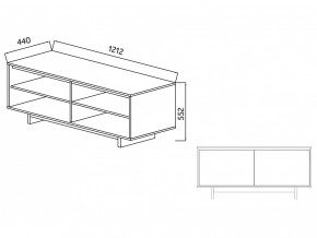 Тумба для ТВА Moderno-1200 Ф6 в Пласте - plast.magazinmebel.ru | фото - изображение 4