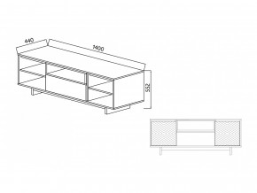 Тумба для ТВА Moderno-1400 Ф4 в Пласте - plast.magazinmebel.ru | фото - изображение 4