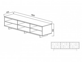 Тумба для ТВА Moderno-1800 Ф2 в Пласте - plast.magazinmebel.ru | фото - изображение 4